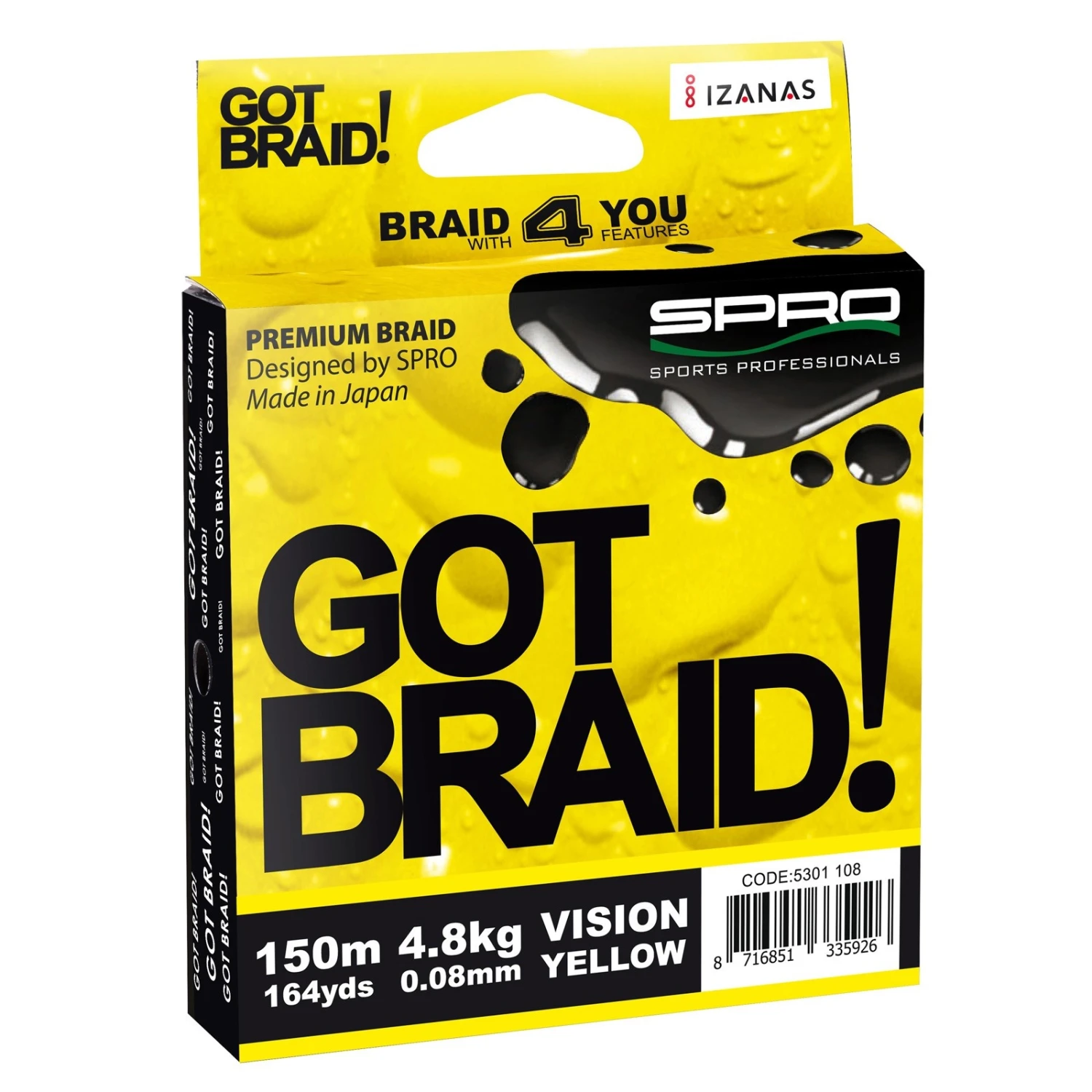 Spro GOT BRAID VISION YELLOW