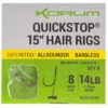Supersteel Big Fish Quickstop 15” Hair Rigs Barbless